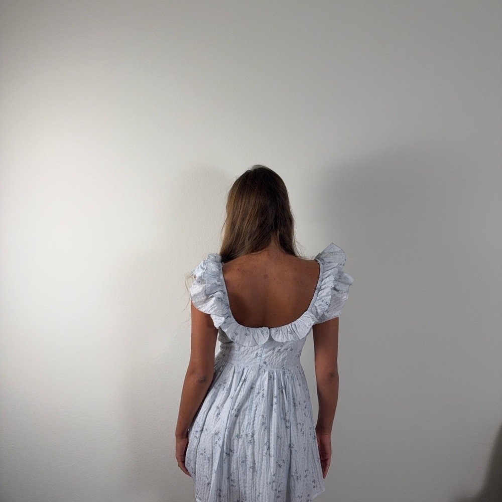 Lulus Light Blue Ruffled Mini Dress - Picture 5 of 5